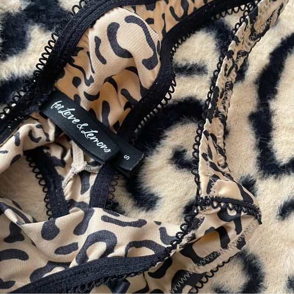 For Love and Lemons Leopard Cardigan with matching bottoms - Picture 4 of 4